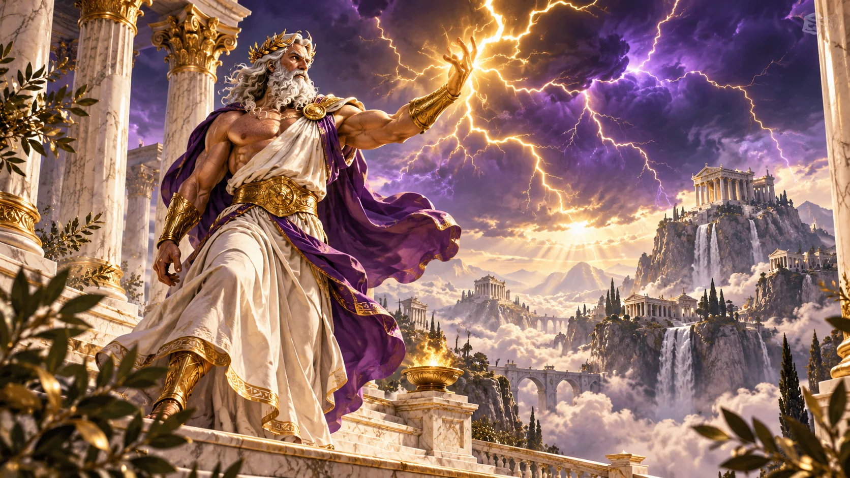 Original editorial illustration accompanying Gates of Olympus Odibets: slot guide and availability check